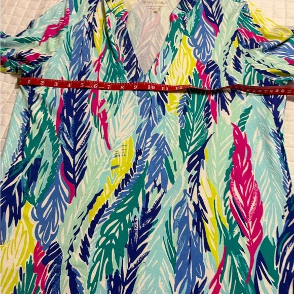 Lilly Pulitzer Multicolor Feather Print Top - Picture 6 of 9